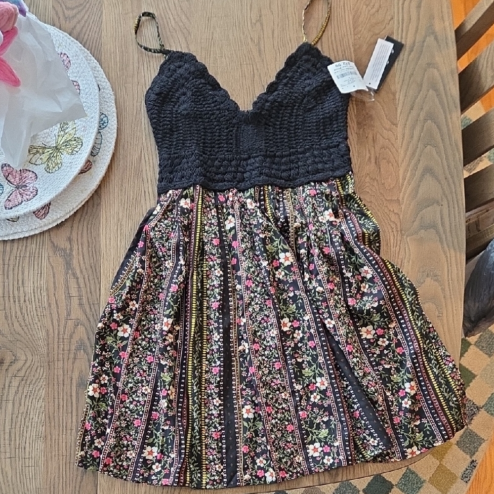 Derek Heart Black Floral Kids Dress